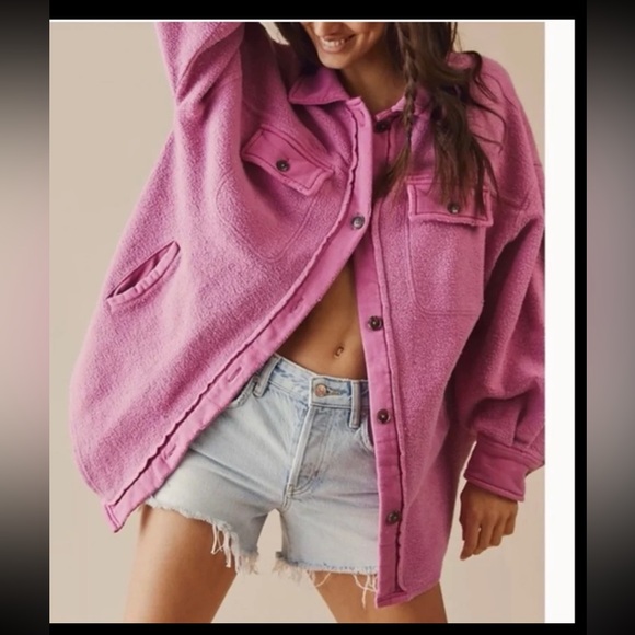 Free People Jackets & Blazers - Free People Ruby Jacket in Envy Pink 
size Medium